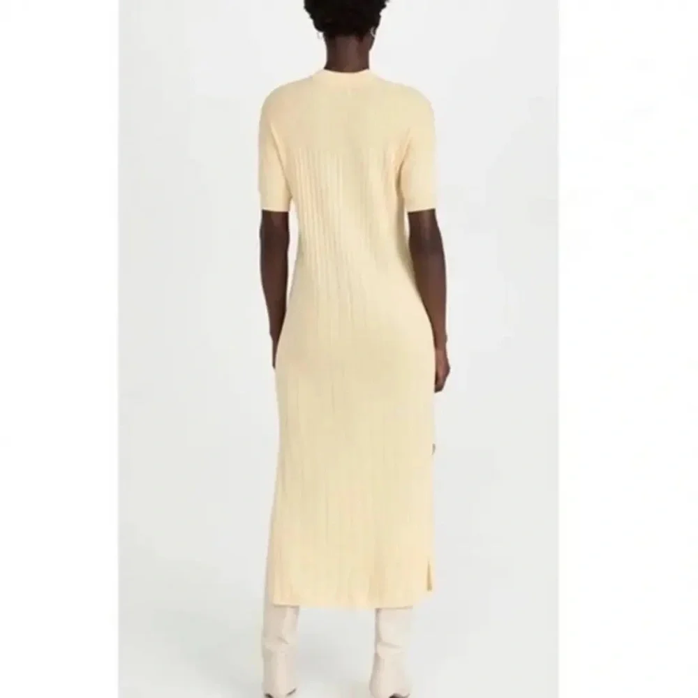 NAADAM NWOT Silk and Cashmere Yellow Knit Midi Dress - Picture 2 of 5